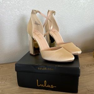 Lulu’s Laura Heels - Champagne Satin